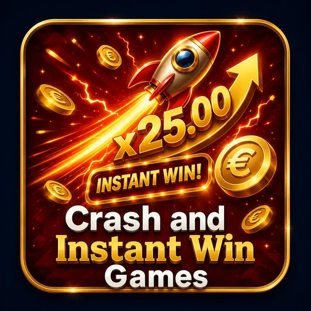 Rocket launch and multiplier icon for Crash games at Rollino